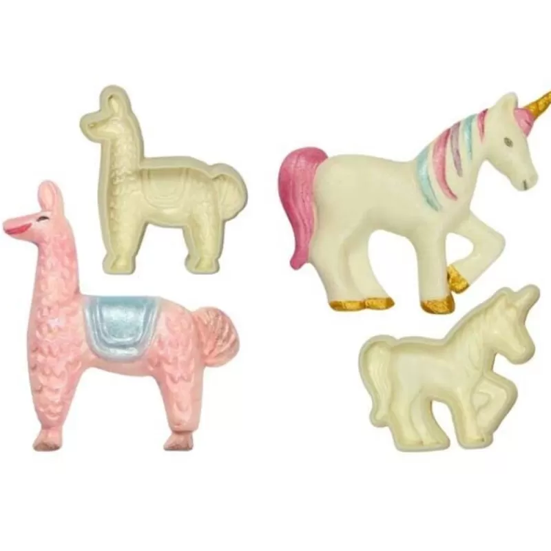 Cerf Dellier Découpoirs Relief Licorne Et Lama (X2) Fashion