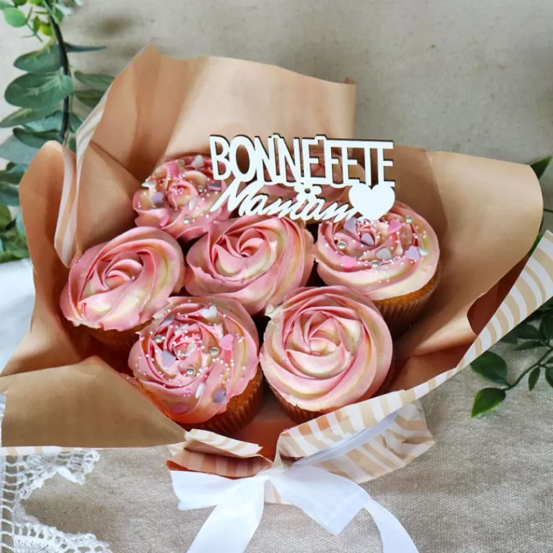 Cerf Dellier Decor Bonne Fete Maman Sur Pique Patisdecor (X2) Sale