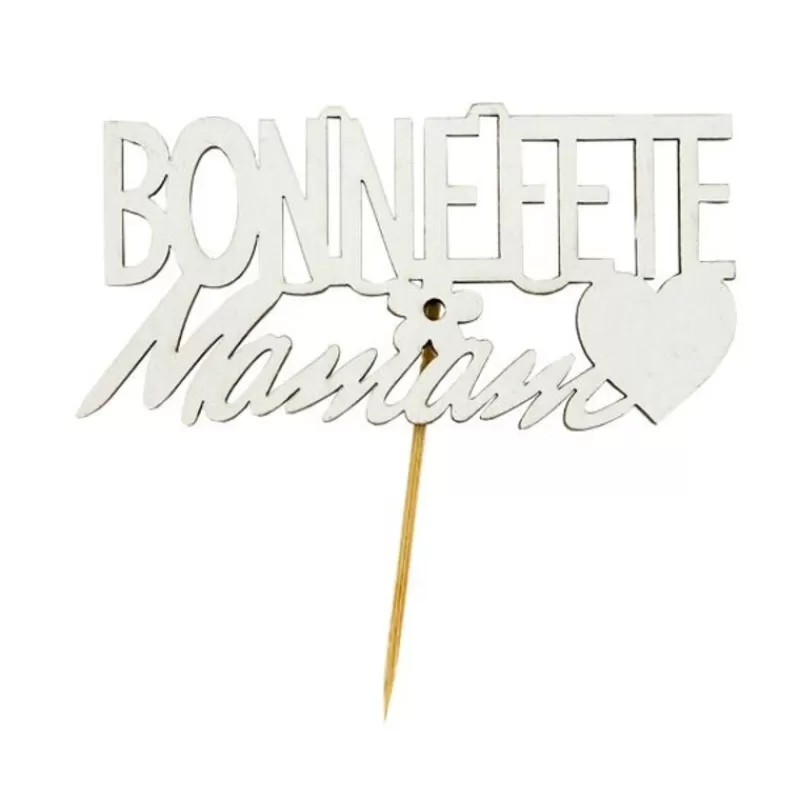 Cerf Dellier Decor Bonne Fete Maman Sur Pique (X30) Outlet