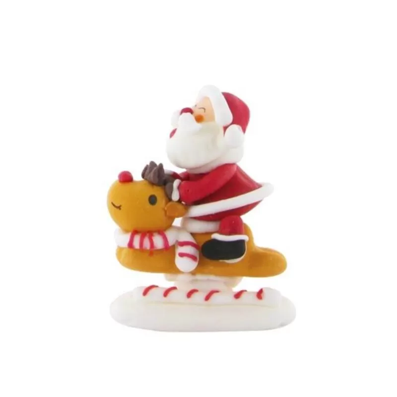 Cerf Dellier Decor Comestible Pere Noël Sur Son Renne Outlet