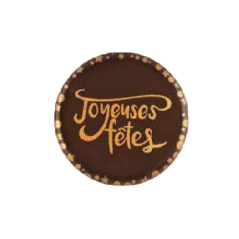Cerf Dellier Disques Scintillants Chocolat Noir Joyeuses Fêtes (X96) Online