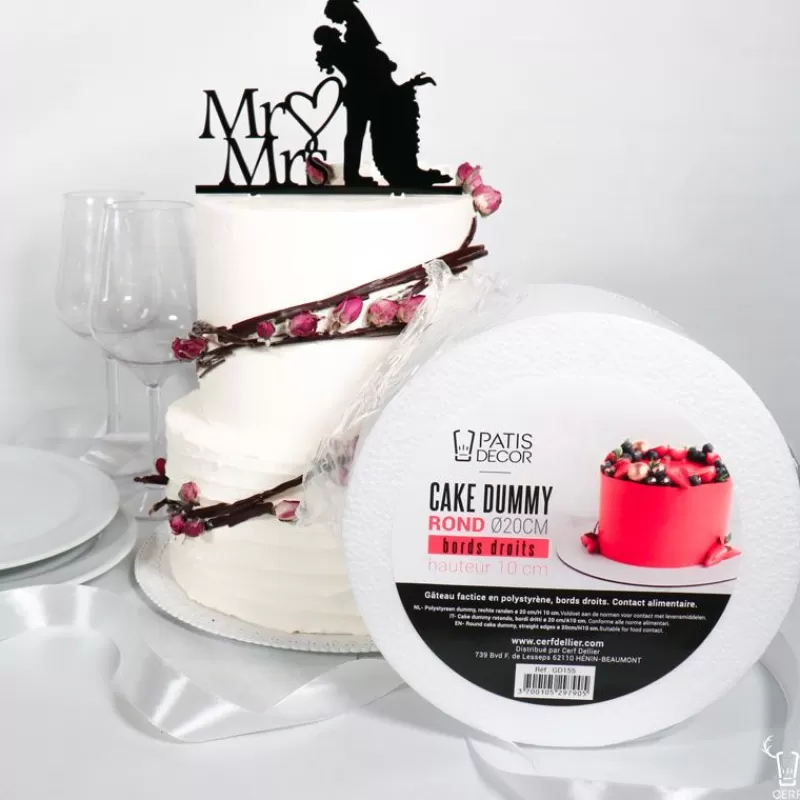 Cerf Dellier Dummy Rond Contours Droits H 10 Cm Patisdecor New
