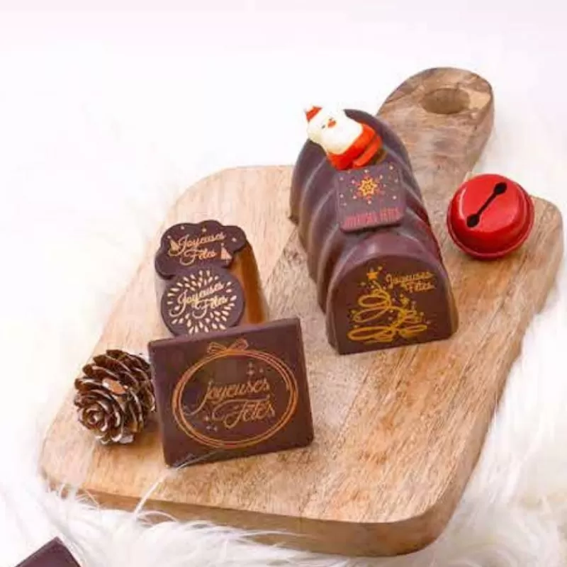 Cerf Dellier Embouts Bûchettes Chocolat Joyeuses Fêtes (X56) Online