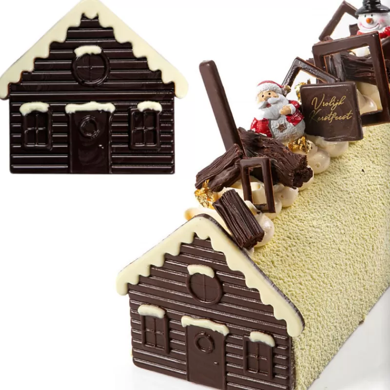 Cerf Dellier Embouts De Bûches Chocolat Noir / Blanc Chalet (X40) Online