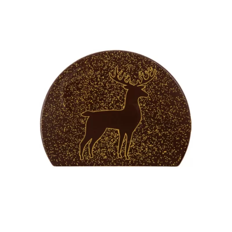 Cerf Dellier Embouts De Bûches Chocolat Silhouette Renne (X40) Clearance