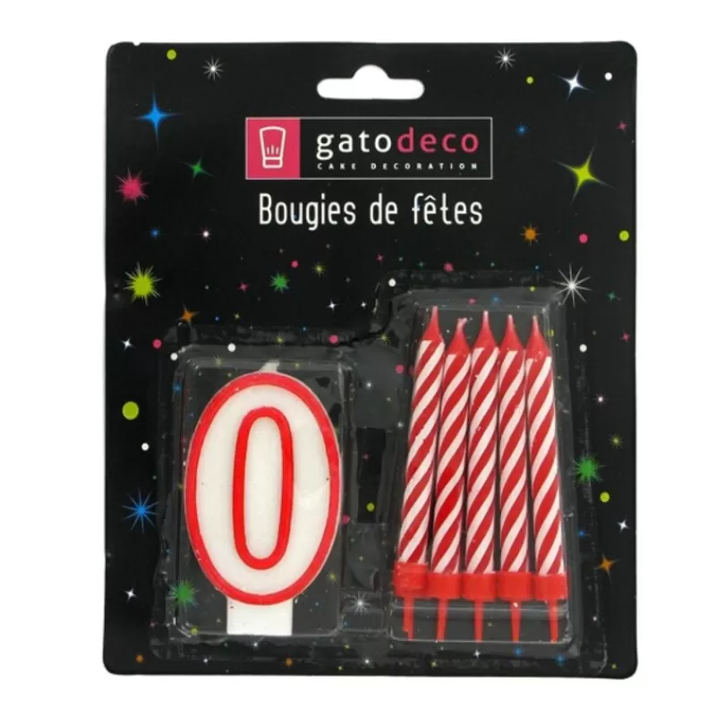 Cerf Dellier Ensemble 10 Bougies Et 1 Bougie Chiffre 0 Patisdecor Fashion