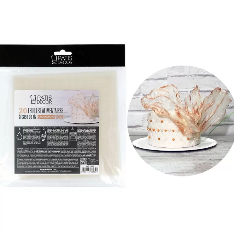 Cerf Dellier Feuilles Alimentaires A Base De Riz Special Décors (X20) Best Sale