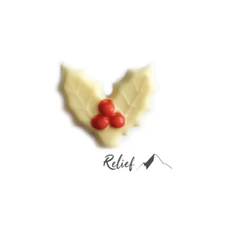 Cerf Dellier Feuilles De Houx Doubles En Chocolat Blanc (X64) Outlet