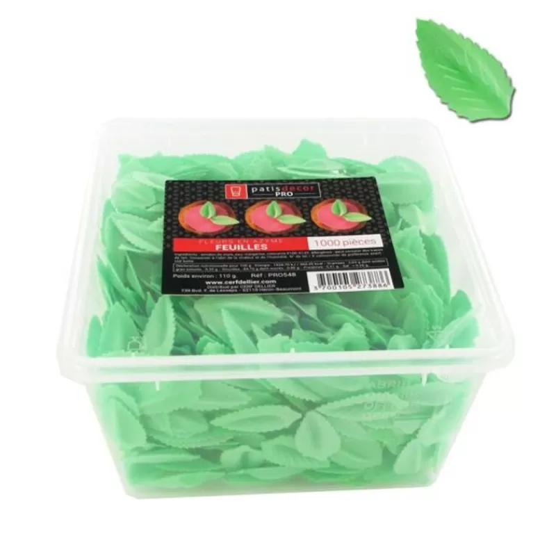 Cerf Dellier Feuilles De Rose Azyme Verte Patisdecor Pro (X1 000) Best Sale