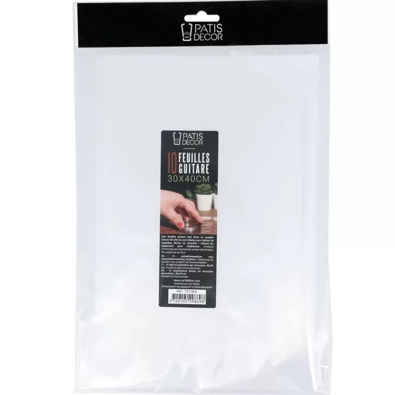 Cerf Dellier Feuilles Guitare 30 X 40 Cm Patisdecor (X10)