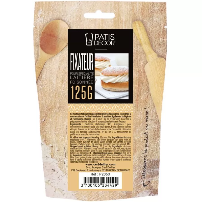 Cerf Dellier Fixateur Pour Specialite Laitiere Foisonnee Patisdecor 125 G