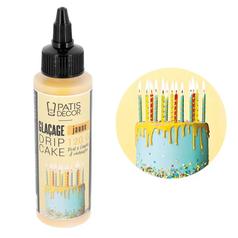 Cerf Dellier Glacage Pour Drip Cake Jaune Patisdecor 120 G