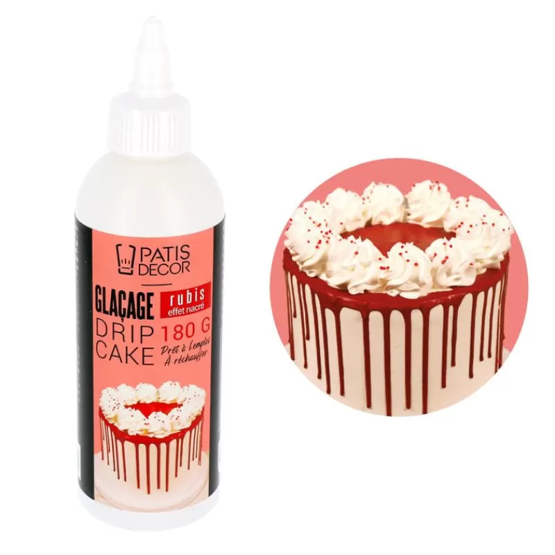 Cerf Dellier Glacage Pour Drip Cake Rubis Patisdecor 180 G