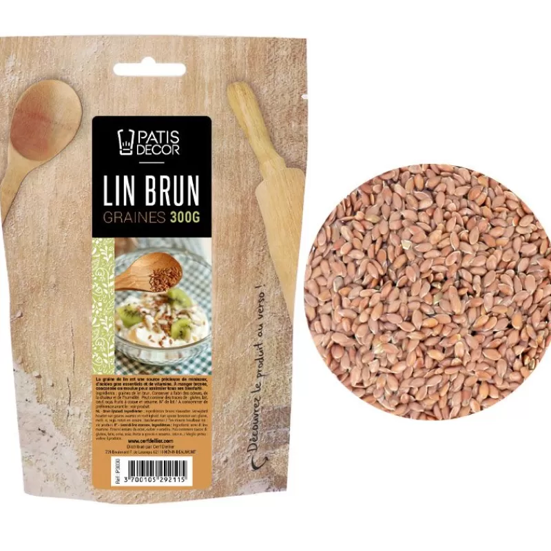 Cerf Dellier Graines De Lin Brun Patisdecor 300 G Outlet