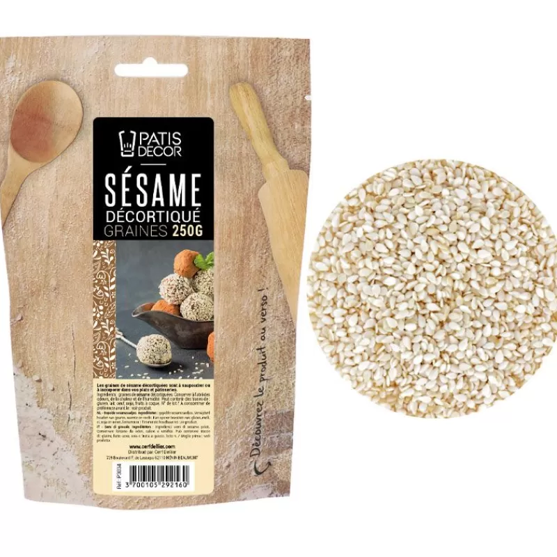 Cerf Dellier Graines De Sesame Decortiquees Patisdecor 250 G