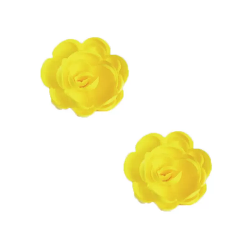 Cerf Dellier Grande Rose Jaune En Azyme Patisdecor (X6) Cheap