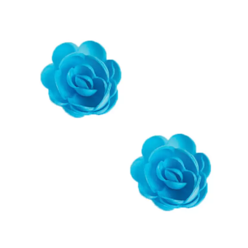 Cerf Dellier Grandes Roses Bleues En Azyme Patisdecor (X6) Sale