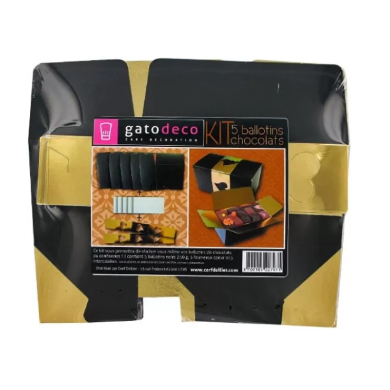 Cerf Dellier Kit Ballotin Noir / Or Patisdecor, Par 5 Clearance