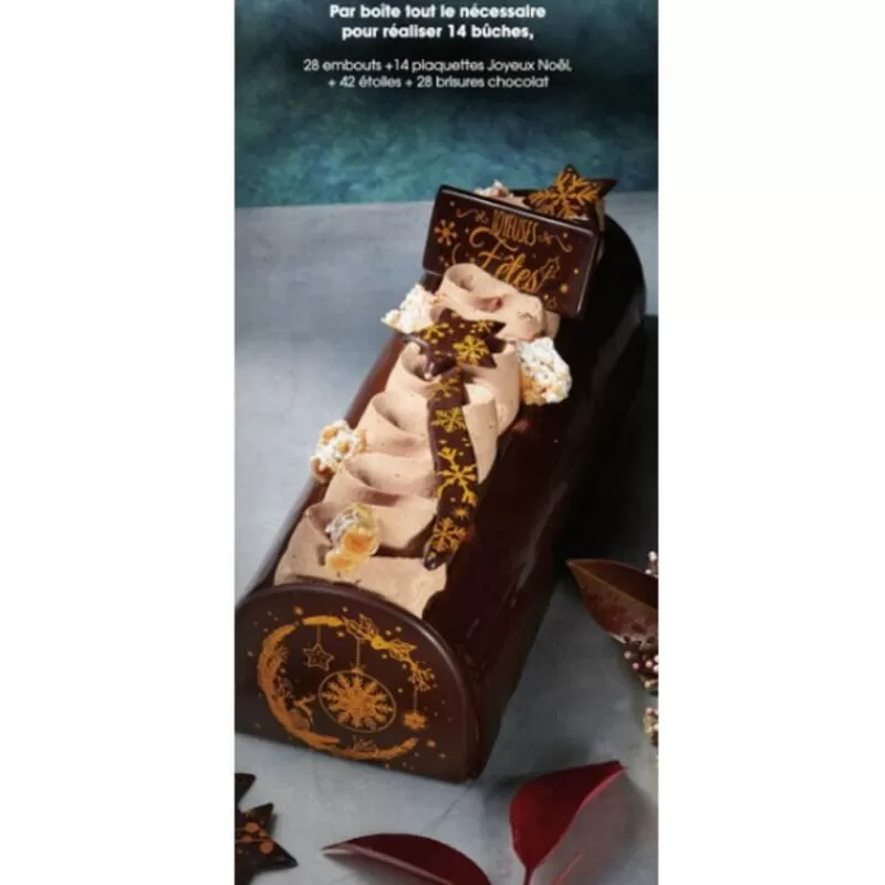 Cerf Dellier Kit Décors De Bûches En Chocolat Pour 14 Bûches Shop