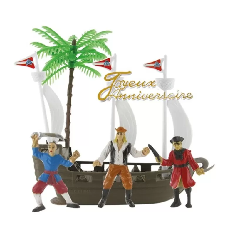Cerf Dellier Kit Decor Gateau Bateau De Pirates Cheap