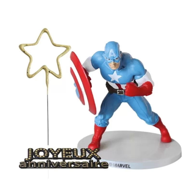 Cerf Dellier Kit Decor Gateau Captain America Online