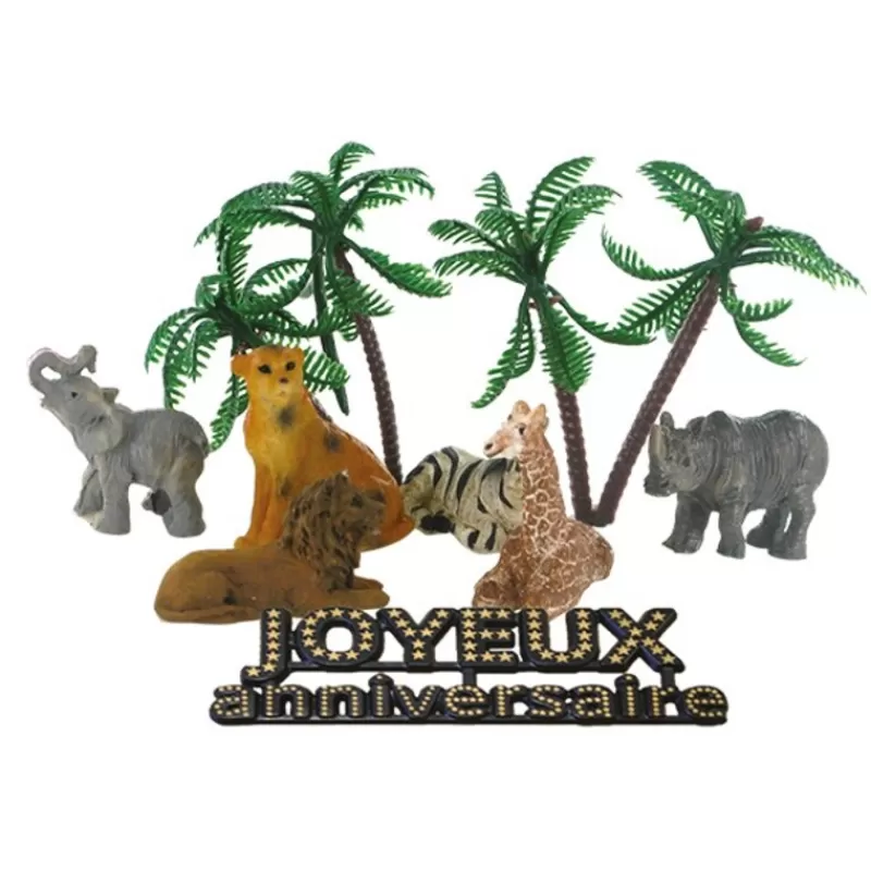 Cerf Dellier Kit Decor Gateau Jungle Cheap