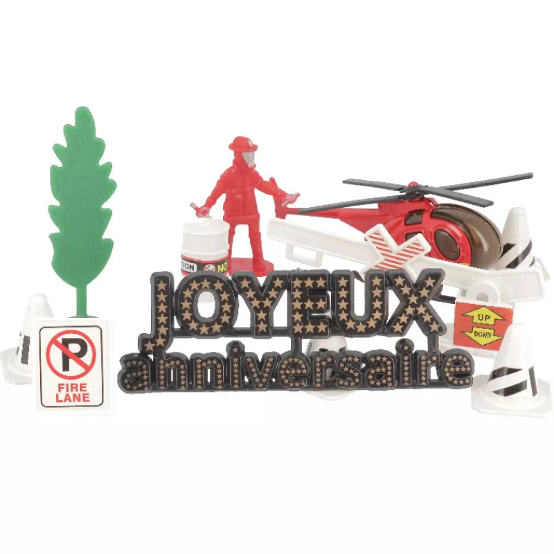 Cerf Dellier Kit Decor Gateau Pompiers New