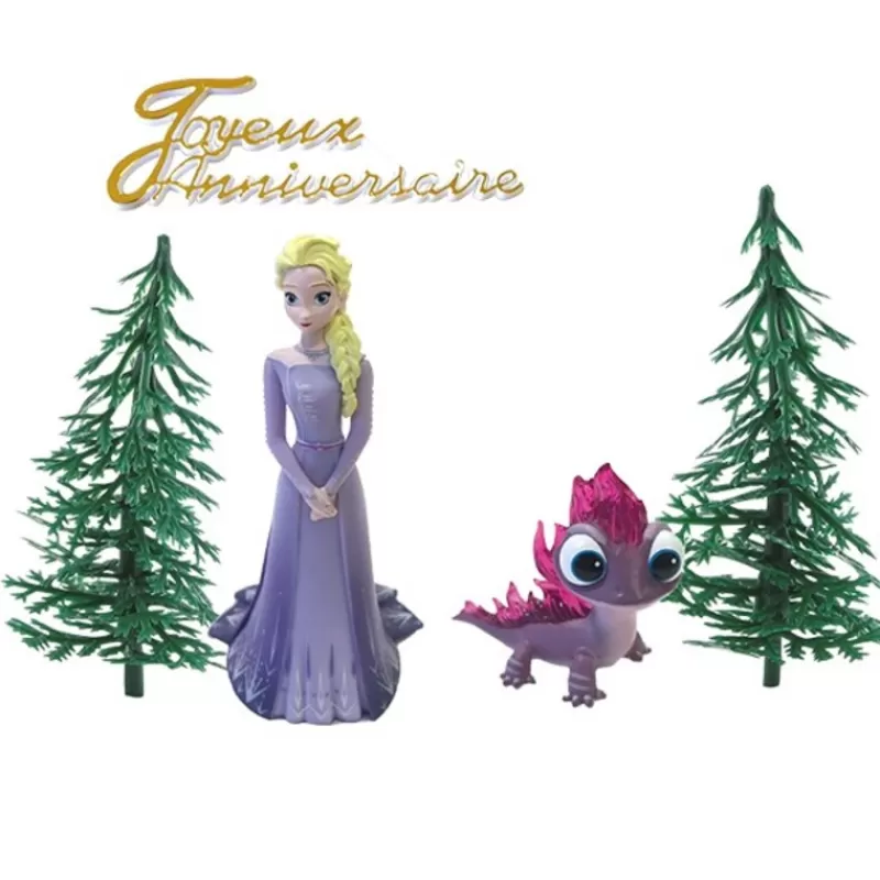 Cerf Dellier Kit Decor Gateau Princesse Elsa Hot