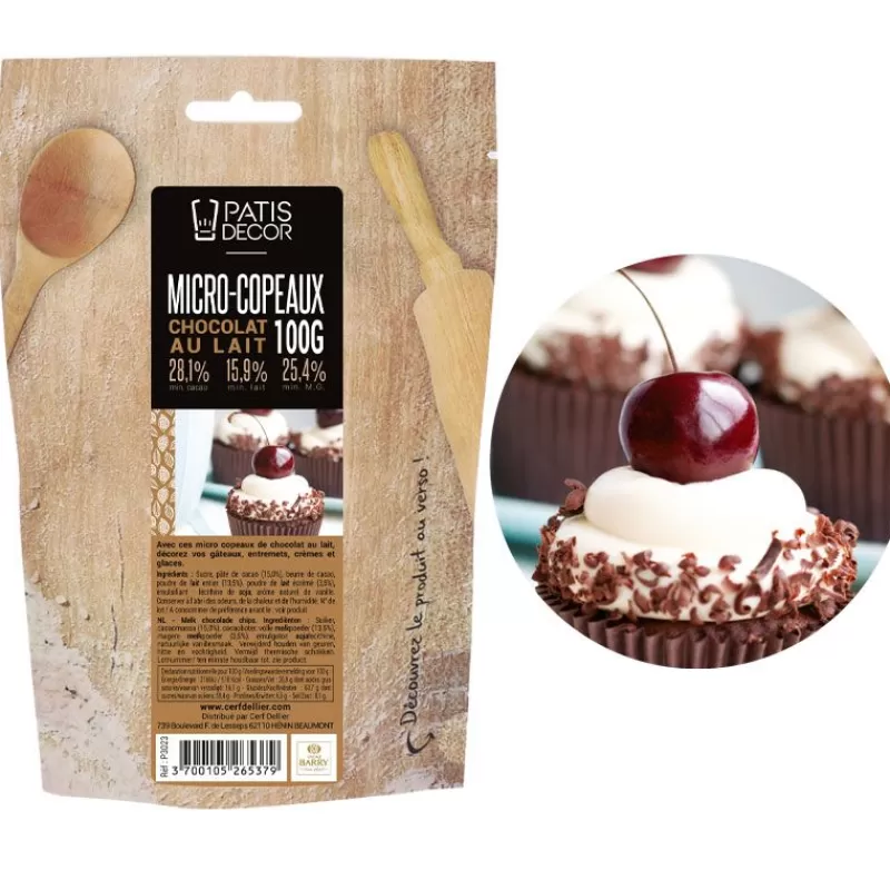 Cerf Dellier Mini-Copeaux De Chocolat Au Lait Patisdecor 100 G Flash Sale