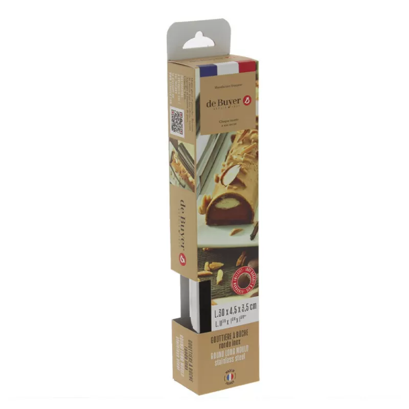 Cerf Dellier Moule A Bûche Rond Inox Demontable 30 X 4 Cm