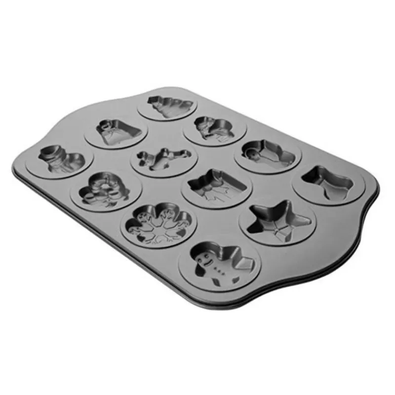 Cerf Dellier Moule A Biscuits De Noël Assortis Anti-Adherent