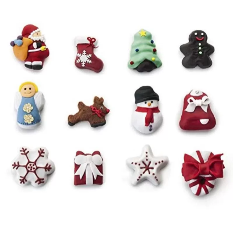 Cerf Dellier Moule A Biscuits De Noël Assortis Anti-Adherent