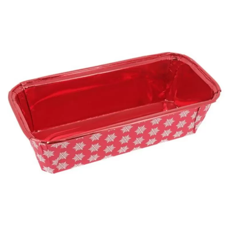 Cerf Dellier Moule A Cake Jetable Rouge Flocons De Neige (X4)