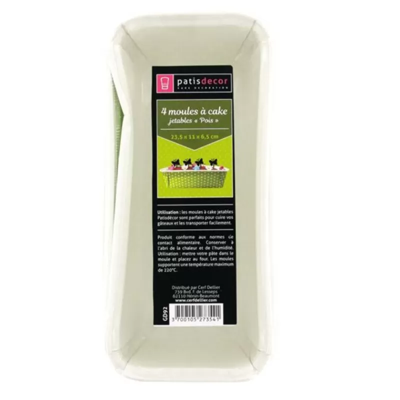 Cerf Dellier Moule A Cake Jetable Vert A Pois (X4)