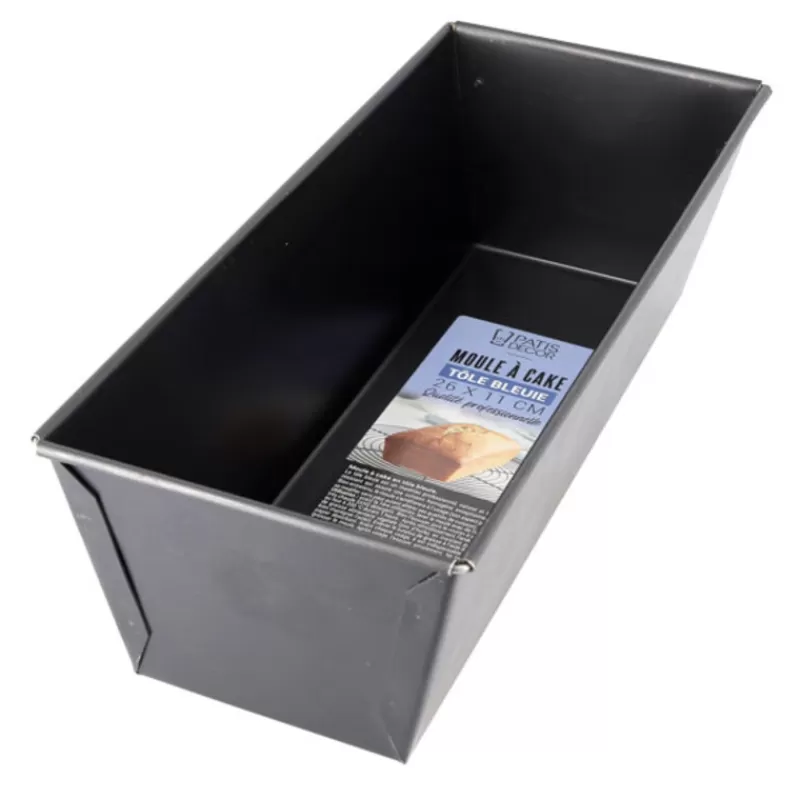 Cerf Dellier Moule A Cake Tole Bleuie 26 X 11 Cm