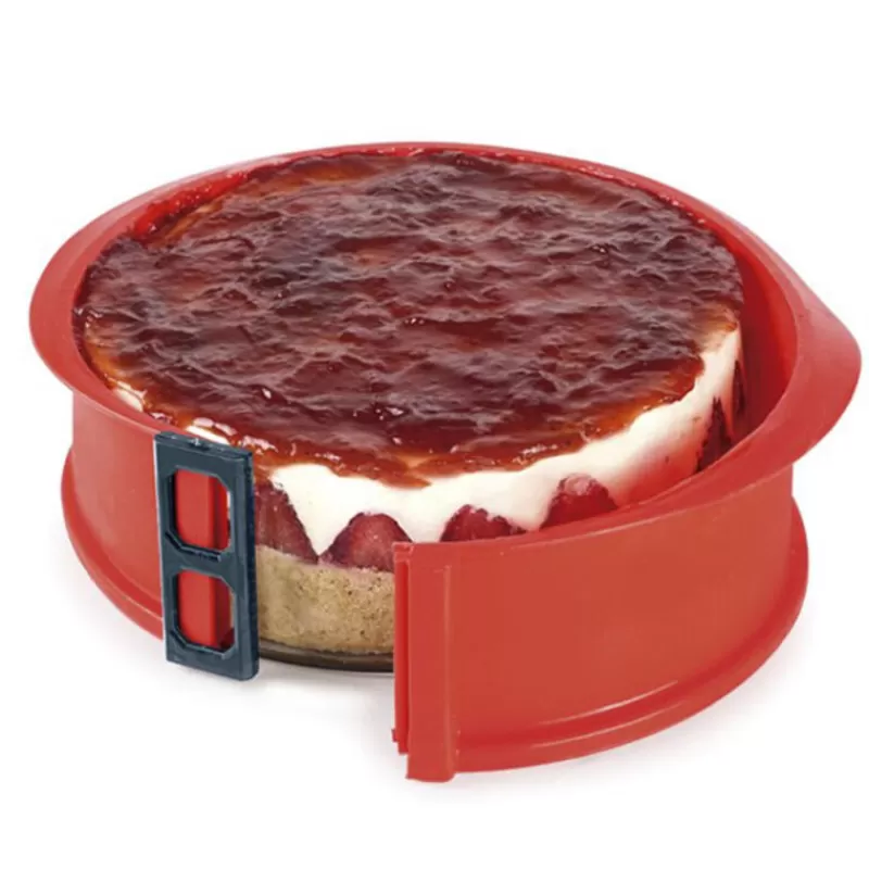 Cerf Dellier Moule A Manqué Demontable Rond Silicone Base En Verre 22,5 Cm