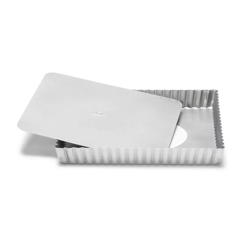 Cerf Dellier Moule A Tarte Carre Antiadhesif Avec Fond Amovible
