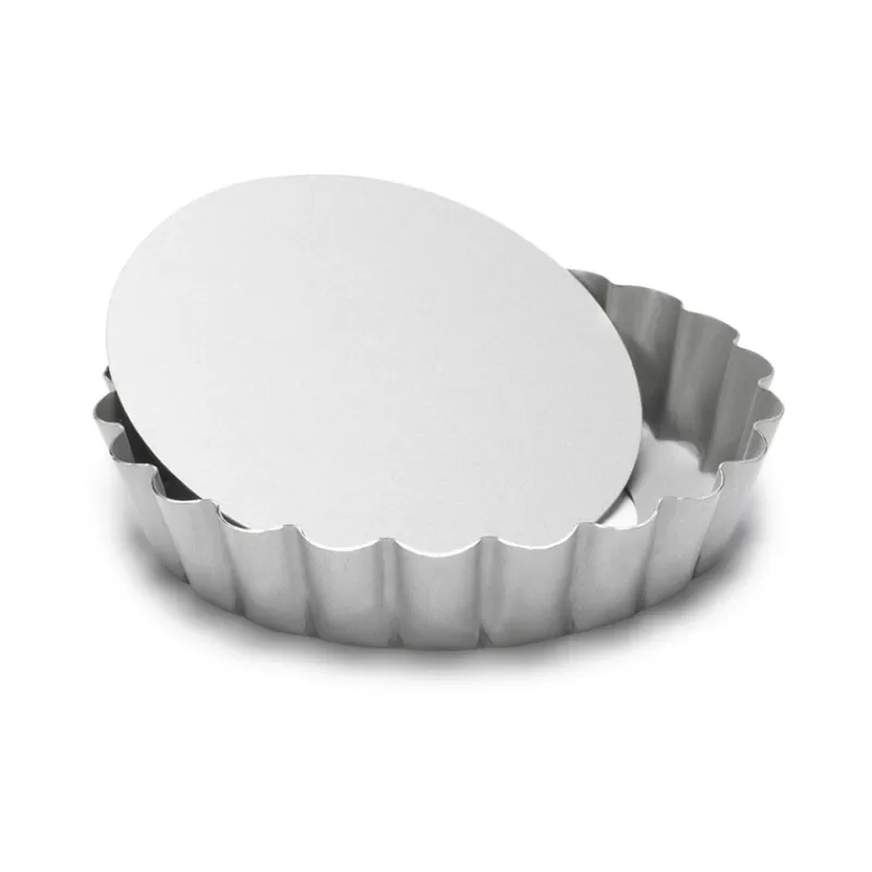 Cerf Dellier Moule A Tartelette Rond Antiadhesif Avec Fond Amovible