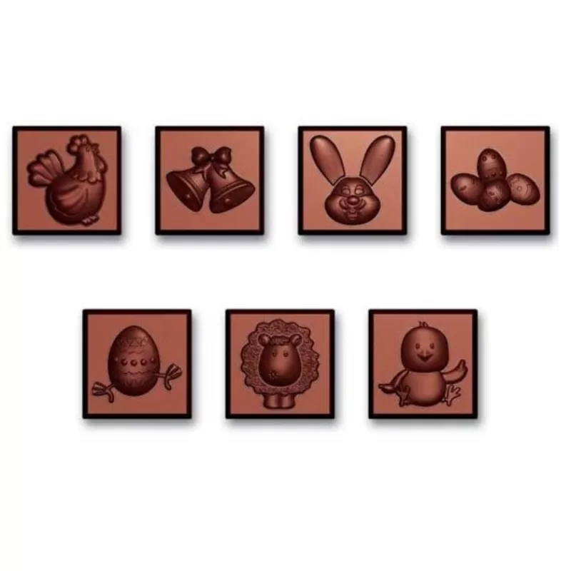 Cerf Dellier Moule Carres Chocolat Napolitains Pâques