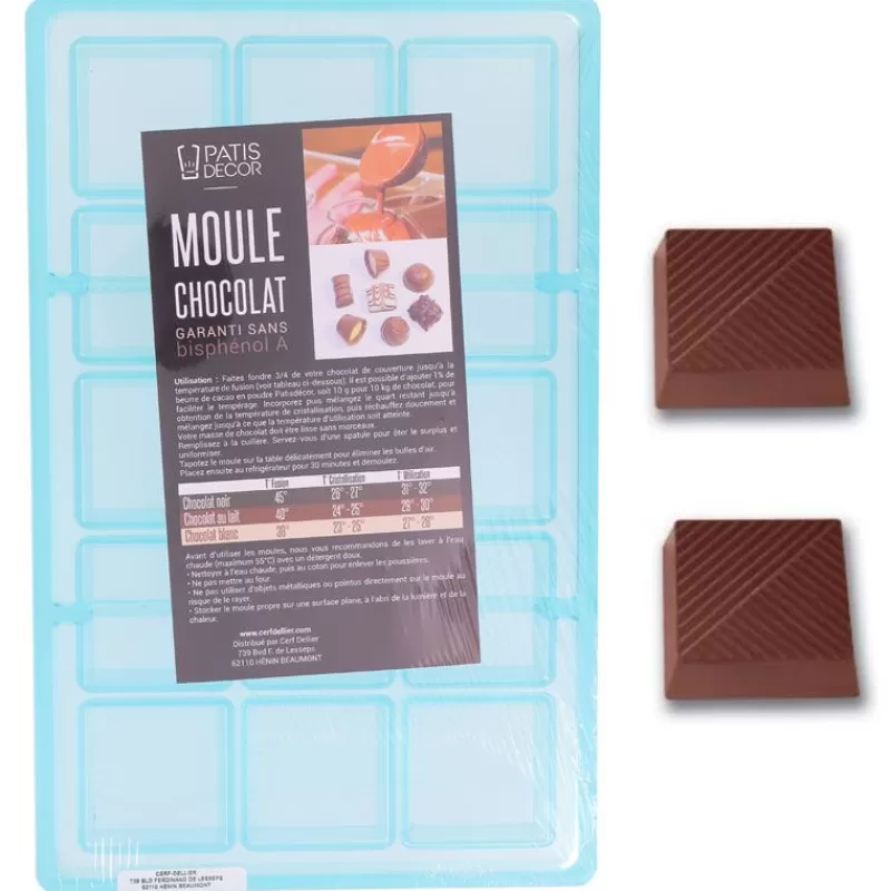 Cerf Dellier Moule Chocolat Napolitains Carres