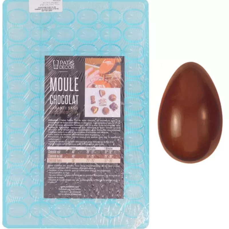 Cerf Dellier Moule Chocolat Oeuf Lisse 2,3 Cm