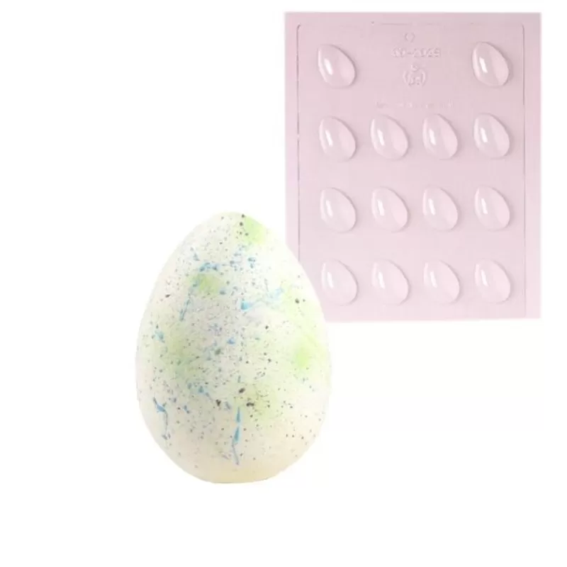 Cerf Dellier Moule Chocolat Oeuf Lisse 3,5 Cm