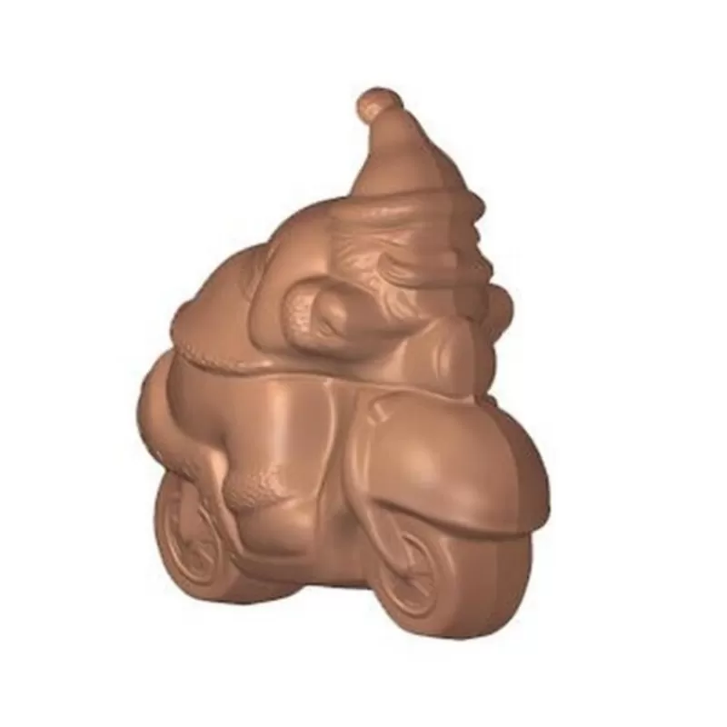Cerf Dellier Moule Chocolat Pere Noël Moto