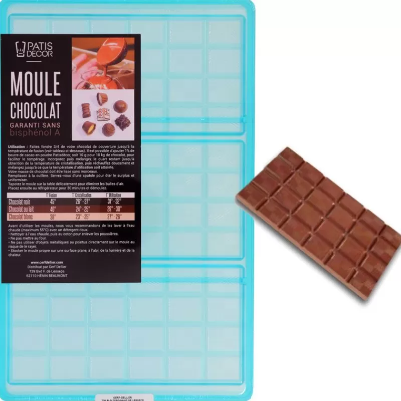 Cerf Dellier Moule Chocolat Plaquettes 16 X 7 Cm