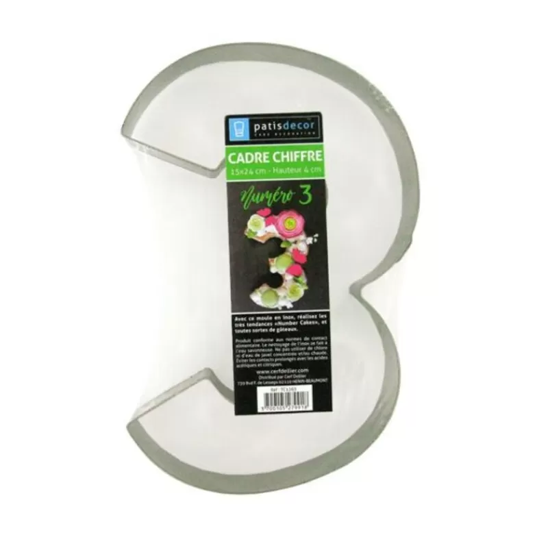 Cerf Dellier Moule Number Cake Chiffre 3