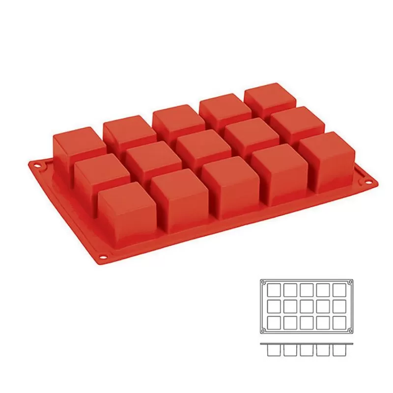 Cerf Dellier Moule Silicone 15 Cubes