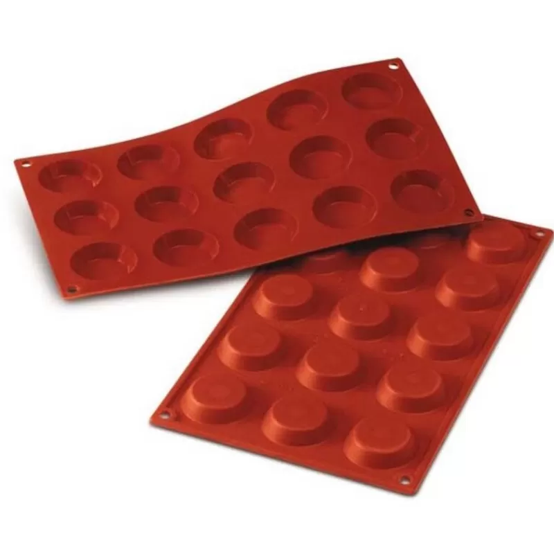 Cerf Dellier Moule Silicone 15 Mini-Tartelettes 4,5 Cm