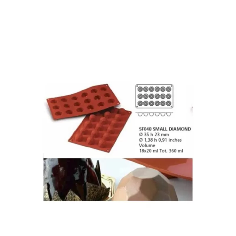 moule_silicone_18_petits_diamants_3.webp Cerf Dellier Moule Silicone 18 Petits Diamants Outlet