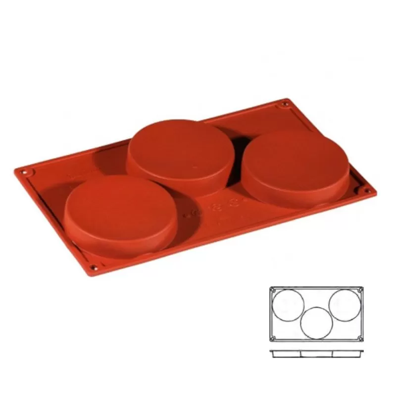 Cerf Dellier Moule Silicone 3 Disques Pour Biscuits