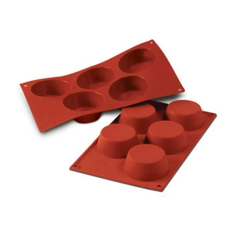 Cerf Dellier Moule Silicone 5 Grands Muffins 81 Mm